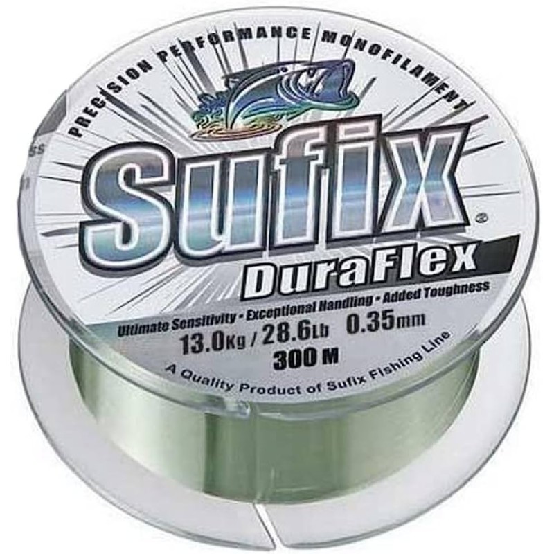 NYLON SUFIX DURAFLEX 300M 0.45MM - 18.2 kg - Green ---
