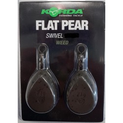 Plombs KORDA Flat Pear Swivel 2.5 oz - 70 grs Blister (2 pcs)