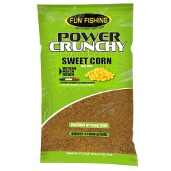 Amorce Power Crunchy - Sac 2Kg - Sweet Corn - Jaune- FUN FISHING 