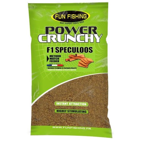 Amorce Power Crunchy - Sac 2Kg - Hemp & Bun Spice - Orange- FUN FISHING 