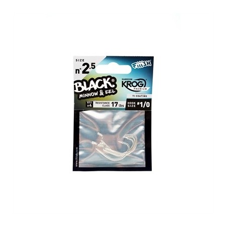 Hamecons Fiiish Black Minnow BM105 - Sachet de 4 ---