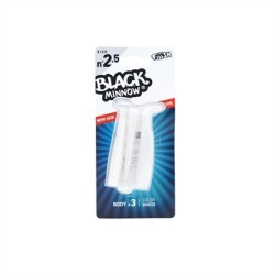 LEURRE FIIISH 3 CORPS BLACK MINNOW BM105 BLANC ---