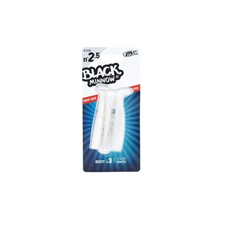 LEURRE FIIISH 3 CORPS BLACK MINNOW BM105 BLANC ---
