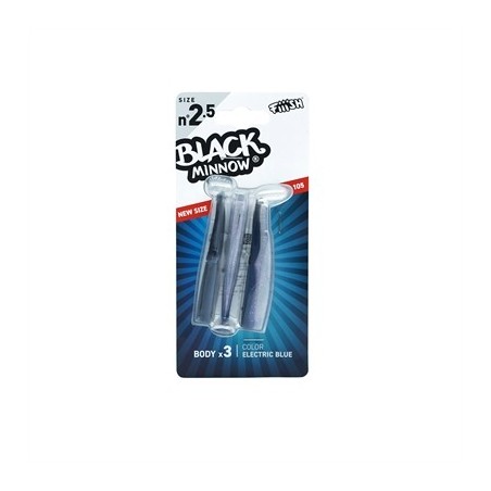 LEURRE FIIISH 3 CORPS BLACK MINNOW BM105 ELECTRIC BLUE ---
