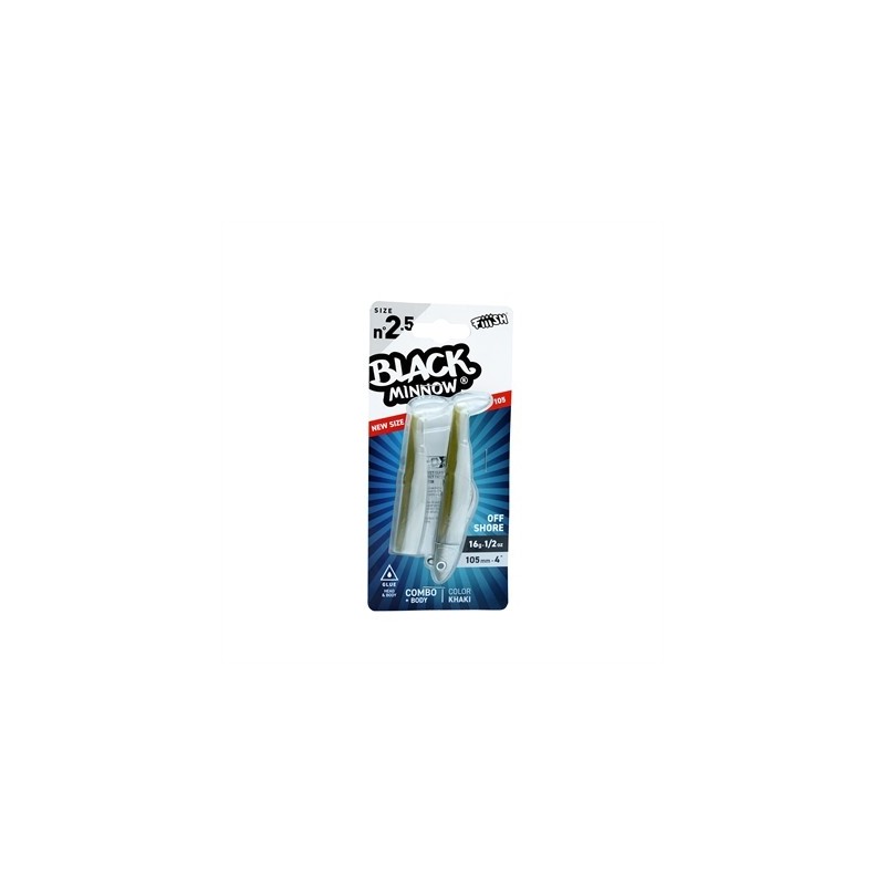 LEURRE FIIISH Combo Offshore 16G Khaki BM105 BLACK MINNOW ---