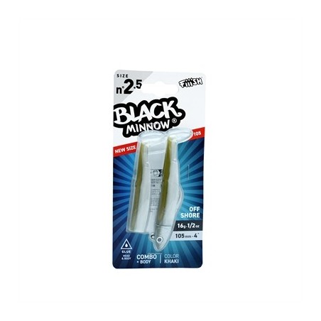 LEURRE FIIISH Combo Offshore 16G Khaki BM105 BLACK MINNOW ---