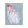 BAS DE LIGNE PLUMES MAQUEREAUX 5 HAM 2/0 BLANC 