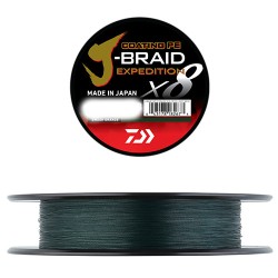 TRESSE DAIWA JBRAID EXPEDITION 16/100 - 9,8kgs - 300M VERT FONCE