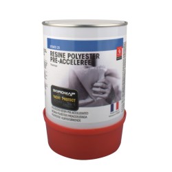 RESINE polyester PRE-ACCERLEREE + CAT - 750g SOROMAP