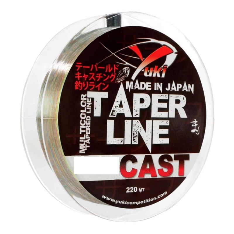Nylon Conique Yuki TAPER LINE CAST 220 mètres de 0,26 à 0,47 mm ---