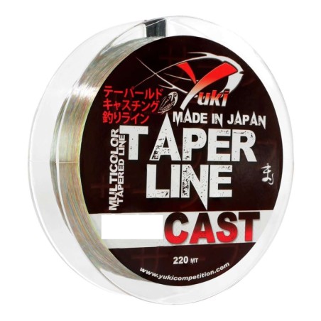 Nylon Conique Yuki TAPER LINE CAST 220 mètres de 0,26 à 0,47 mm ---