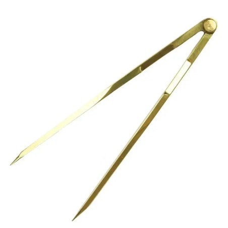 COMPAS POINTE SECHE DROIT 20 CM LAITON - REF COM12