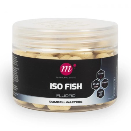 ISO FISH FLUORO DUMBELL WAFTERS 12X15MM WHITE 