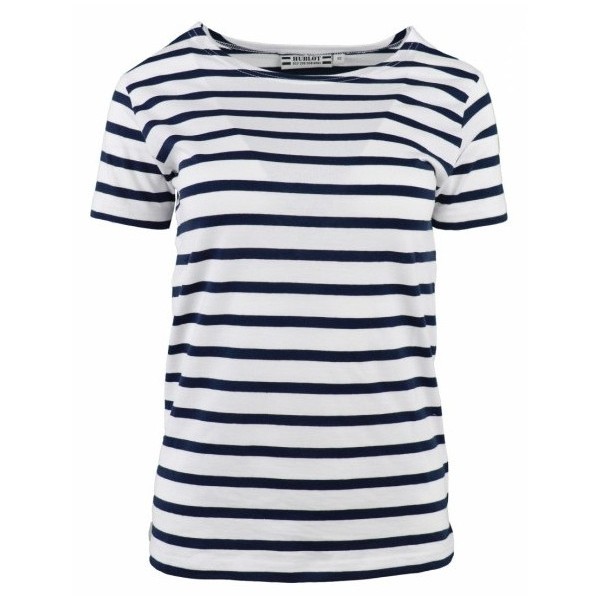 MARINIERE PECHEUR FEMME MANCHES COURTES  BLANC/MARINE T.S 