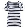 MARINIERE PECHEUR FEMME MANCHES COURTES  BLANC/MARINE T.S 