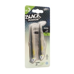 Leurres Double Combo BLACK MINNOW 120 Shore 12g AYU - Fiiish