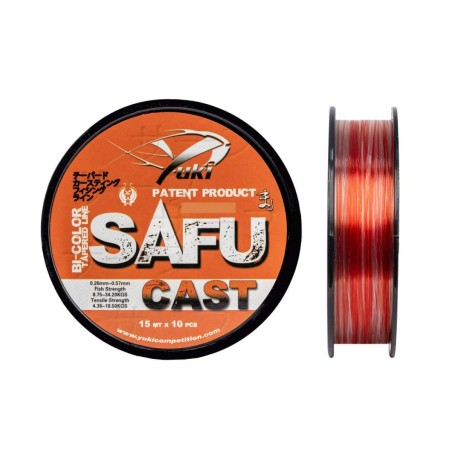 ARRACHEE CONIQUE YUKI SAFU CAST Bicolore 0.20-0.57MM TRANSPARENT ET ROUGE