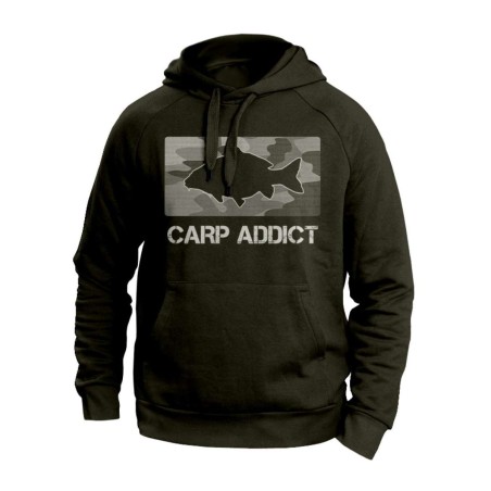 SWEAT MOTIF CARPE - VERT OLIVE L - CARP ADDICT