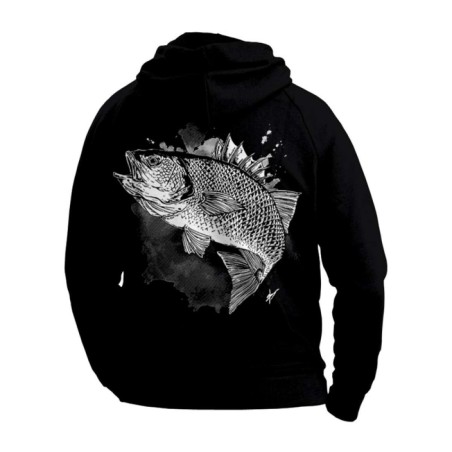 SWEAT SEABASS MOTIF BAR - BLEU MARINE M - LABRAX SNIPER