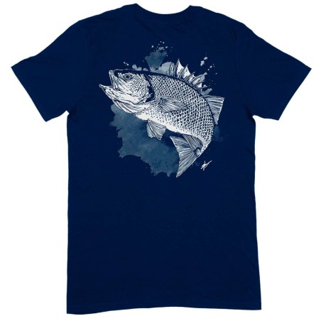 TSHIRT SEABASS MOTIF BAR - BLEU MARINE XXXL - 3XL - LABRAX SNIPER