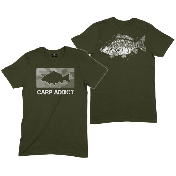TSHIRT MOTIF CARPE - VERT OLIVE M - CARP ADDICT