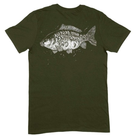 TSHIRT MOTIF CARPE - VERT OLIVE M - CARP ADDICT