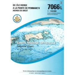 CARTE MARINE SHOM 7066L de ile vierge а la pointe de penmarc'h