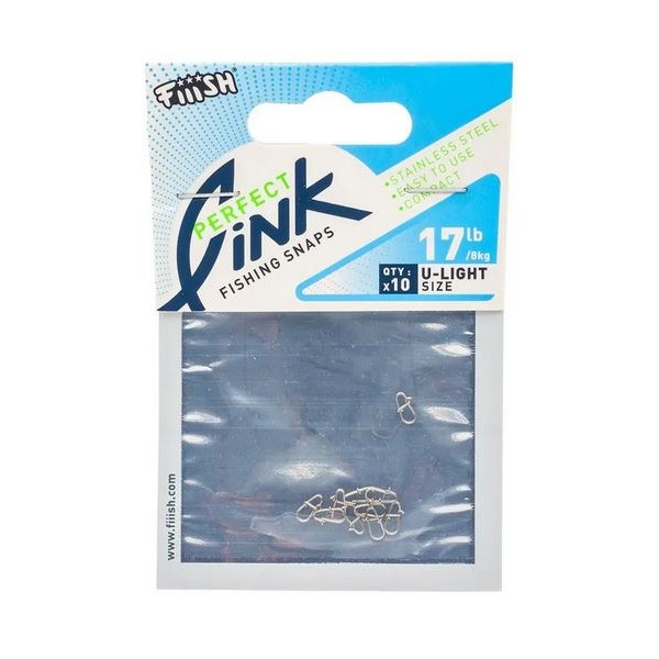 10 AGRAFES FIIISH ULTRA LIGHT - 17LB - 8kg - PERFECT LINK