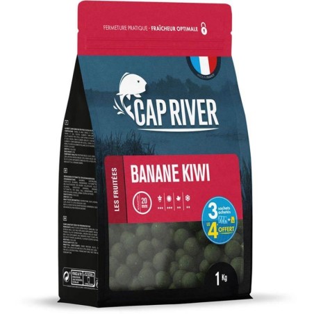 Bouillettes Banane Kiwi - 10 mm - 1kg - CAP RIVER