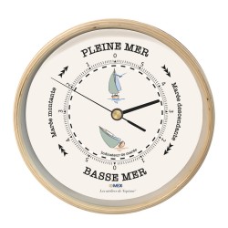PENDULE DE MAREE EN BOIS GRAND MODELE - 32,5 CM