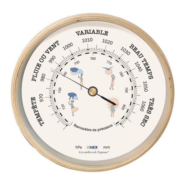 BAROMÈTRE EN BOIS 33 CM  - B119