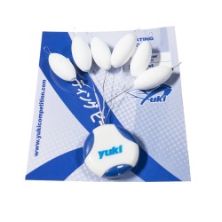 PERLES YUKI FLOTTANTES OVALES BLANC UV-P03 14X7MM 