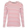 MARINIERE PECHEUR HOMME MANCHES LONGUES BLANC/ROUGE T.M 