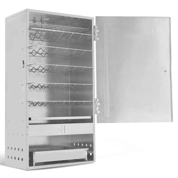 FUMOIR GRAND MODELE INOX 46x28x110cm AVEC ACCESSOIRES