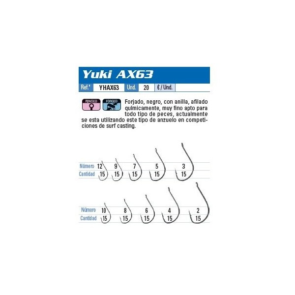 HAMECON YUKI AX63 TAILLE 2 - en stock - Hamecons Fin de Fer