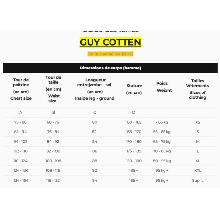 VESTE GUY COTTEN ROSBRAS NYLPECHE JAUNE S