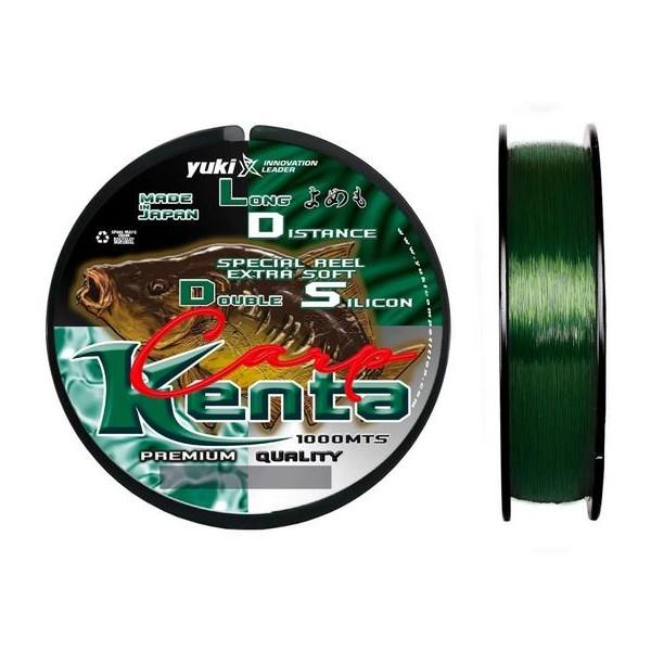 NYLON YUKI KENTA CARP 0.31MM 13,2 kg  VERT - 1000 MT
