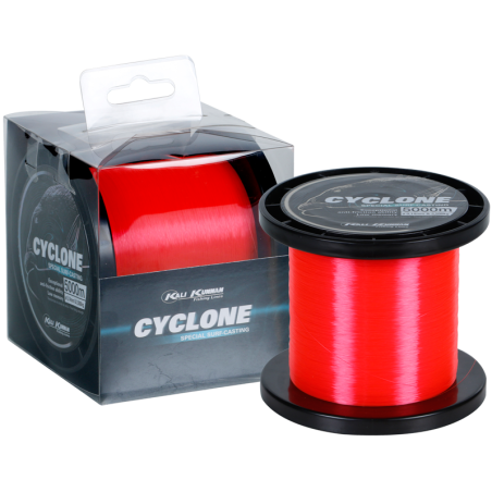 NYLON KALI KUNNA CYCLONE 5000MT ROUGE - 0,18MM - 5,10 kg