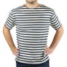 MARINIERE REGATE HOMME MANCHES COURTES BLANC/MARINE T.L 
