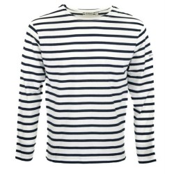 MARINIERE REGATE HOMME MANCHES LONGUES BLANC/MARINE T.XL 