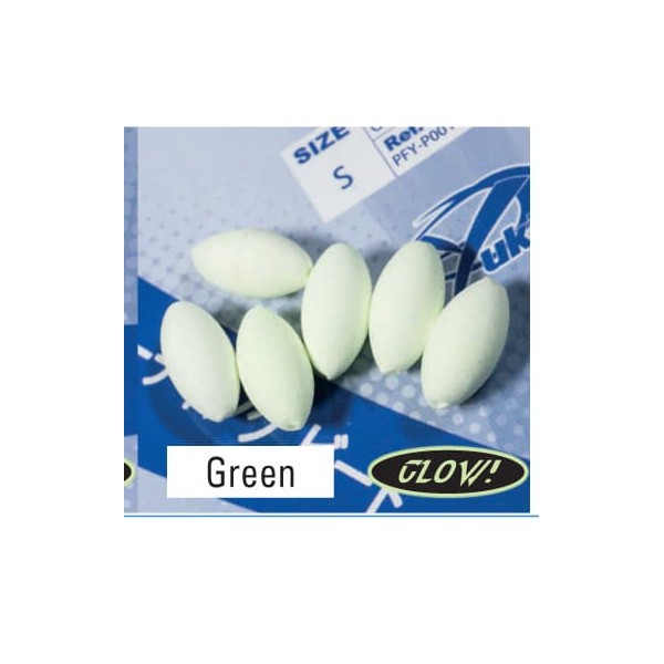 PERLES FLOTTANTES YUKI N1 XS GREEN GLOW - SACHET DE 6