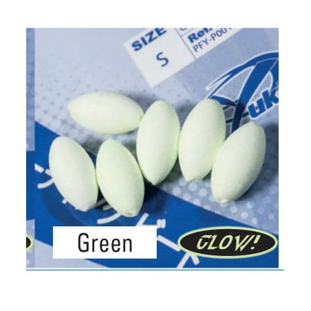 PERLES FLOTTANTES YUKI N1 XS GREEN GLOW - SACHET DE 6