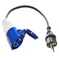 Adaptateur P17 Cable 50 cm- Prise CEE MALE  - P17 femelle