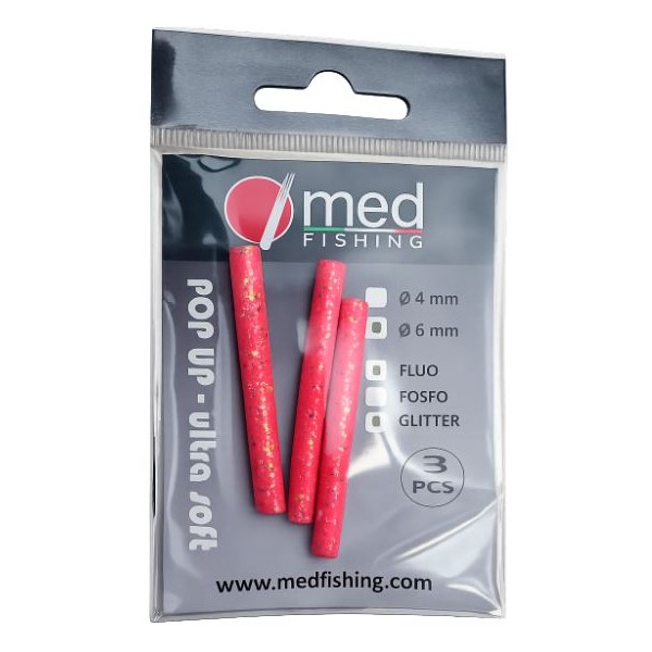 POP-UP MED FISHING ULTRA SOFT BATON ROUGE FLUO PAILLETE 6 MM