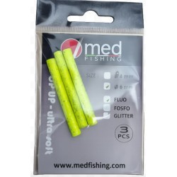 POP-UP MED FISHING ULTRA SOFT BATON BATON JAUNE FLUO PAILLETE 6 MM