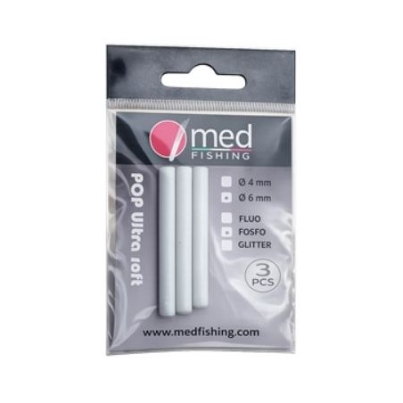 POP-UP MED FISHING ULTRA SOFT BATON BLANC PHOSPHO 6 MM