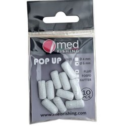 POP-UP MED FISHING BLANC PAILLETE 13X6 MM