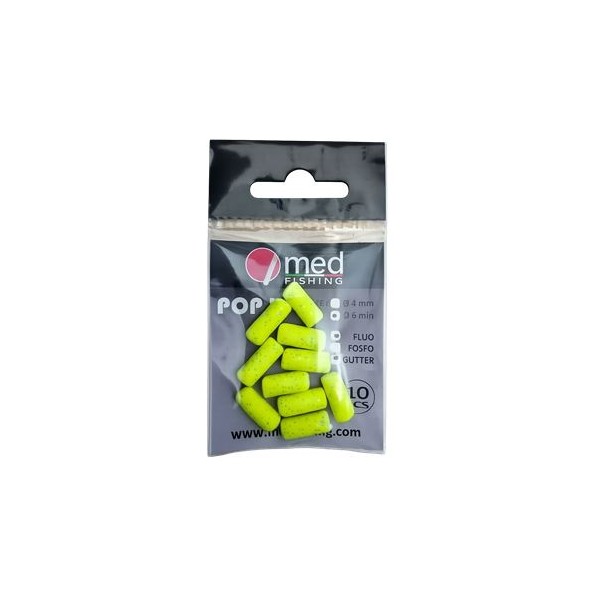 POP-UP MED FISHING JAUNE PAILLETTE 13X6 MM