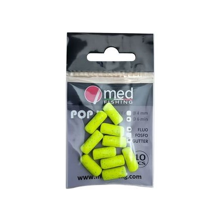 POP-UP MED FISHING JAUNE PAILLETTE 13X6 MM