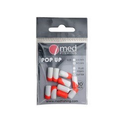 POP-UP MED FISHING BLANC ROUGE PHOSPHO 13X6 MM